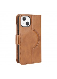 Genuine Leather Wallet Case - Brown