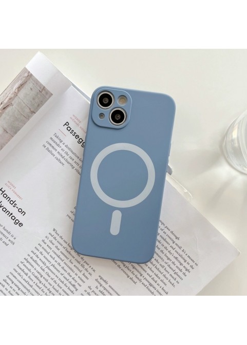 Zy-2-Magnetic liquid silicone phone case-light blue