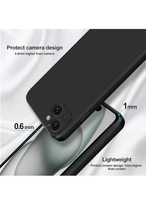 Silicone Case With Camera Protection -  Black