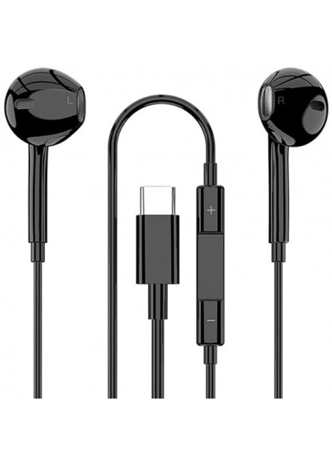 Type-C In-ear Headphones Wired, Black