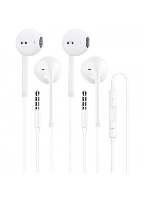 10-pack 3mm wired earphones, super tear-resistant, high-quality sound, white