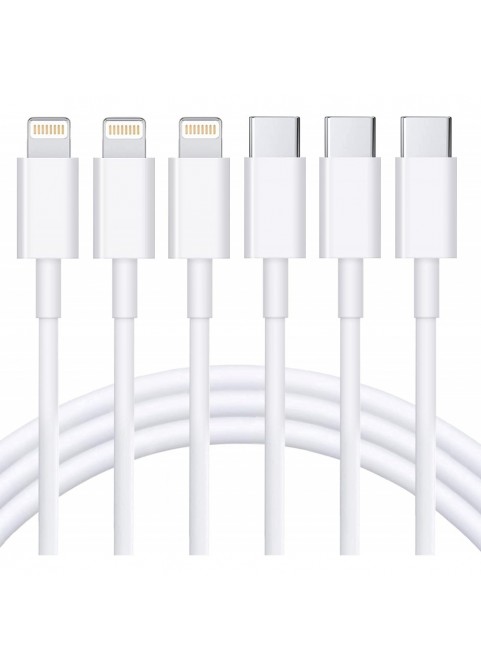 USB C to Lightning Cable 3Pack 6FT  Certified