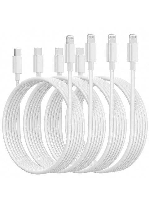 USB C to Lightning Cable 4Pack 10FT