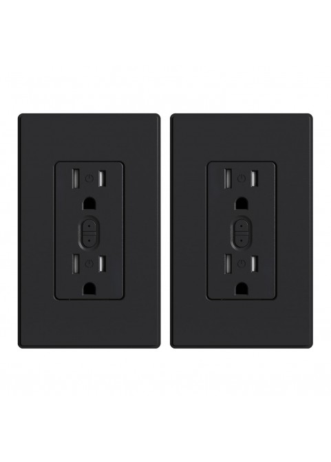 Smart Wall socket, 2.4GHz Wi-Fi smart socket compatible,3 Pack（black）