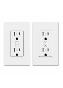 Smart Wall socket, 2.4GHz Wi-Fi smart socket compatible,2 Pack（white ）